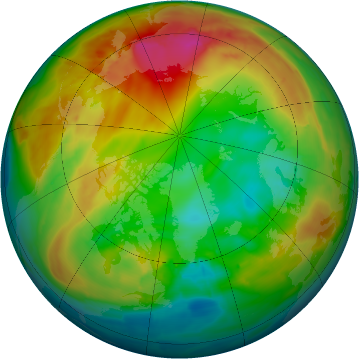 Arctic ozone map for 28 January 2014